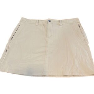 𝅺REI tan skort, size 14, pockets and drawstring waist